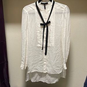 BCBGMAXAZR 100% Sheer Silk Blouse top